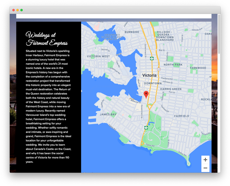 A browser featuring a custom hotel sales proposal template from ProposalPath by Bluebuzzard.
